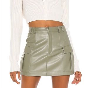 AYA MUSE Vegan Leather Cargo Mini Skirt